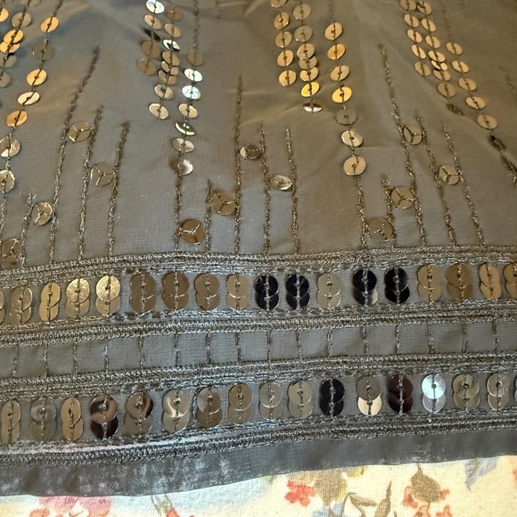 Vintage Y2K Cropped Sequin Cami Top Large Whimsigoth Fairy Glam Grunge Coquette - Picture 7 of 12